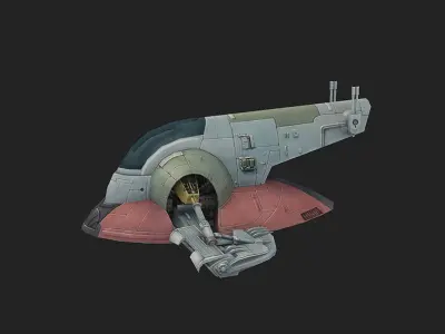 Firespray-31-class patrol and attack craft low-poly Low-poly 3D model