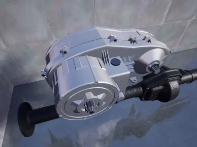 Solid Axle Differential and Transfer Case Low-poly 3D model