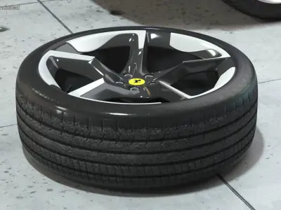 2023 Ferrari Purosangue SUV Wheel 3D model