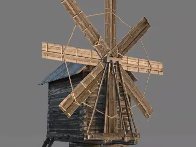 Windmill on Kizhi Island 3D model