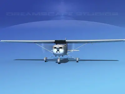 Cessna 150 Aerobat Bare Metal 3D model