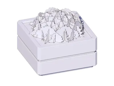 Concrete Planter - Street Commercial Planter 02 Low-poly 3D model