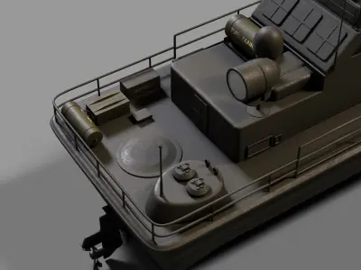 Historical Patrol Boat Low-poly 3D model
