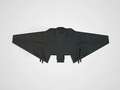 F-302 fighter jet Low-poly 3D model
