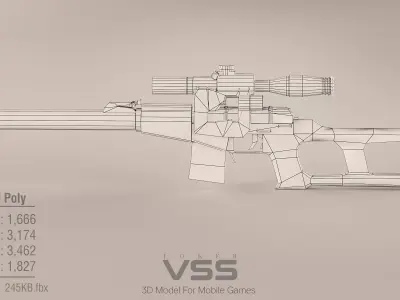 VSS Joker Low-poly 3D model