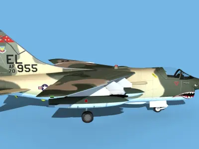 Chance Vought A-7E Corsair II V05 USAF 3D model
