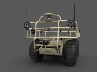 Probot UVG unmanned ground vehicle Low-poly 3D model