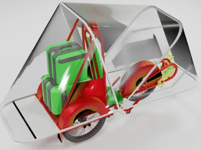 Delivery Trike Concept - JET SNAIL 3D model