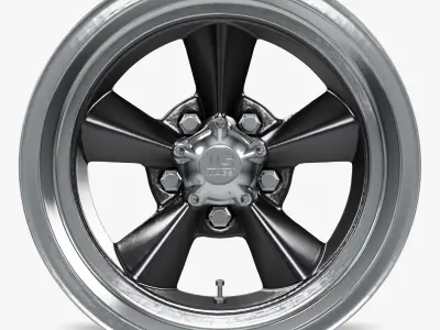 US Mags Standard Wheel Textured Gray 3D model