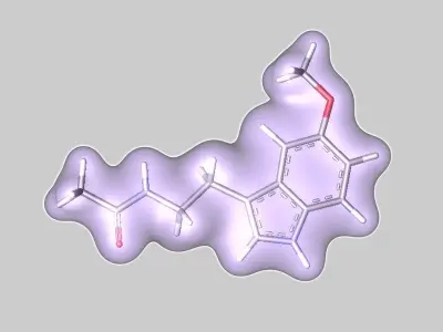 Melatonin molecule 3D model