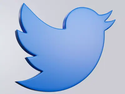 Twitter icon 3D model