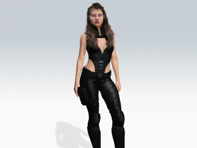 SCifi Character - Fully Rigged 3D Low-poly 3D model purchase