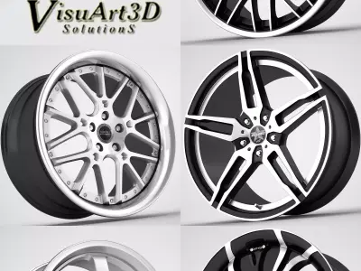 Barracuda wheel rims 3D model