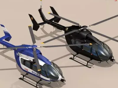 EC145 law enforcement 3D model