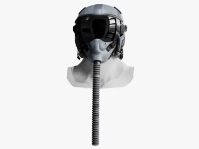 Pilot Helmet Low-poly 3D model