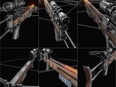 Rebar Crossbow  Low-poly 3D model
