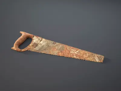 Handsaw Tool Workshop Free low-poly 3D model