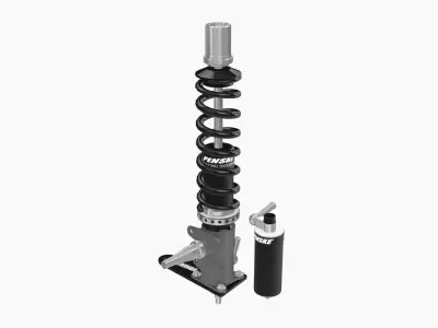 Penske coilovers with HCD strut cup Low-poly 3D model