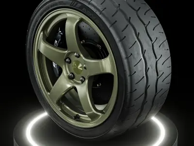 Yokohama Advan Neova AD9 255 35 R18 3D model