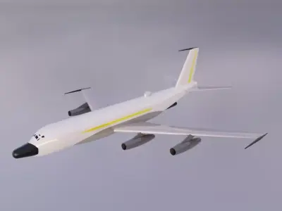 RC-135S SIGINT Style Jet - Custom 1950s Aircraft Low-poly 3D model