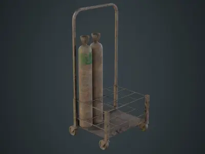 Gas Cylinder 3D Low-poly 3D model