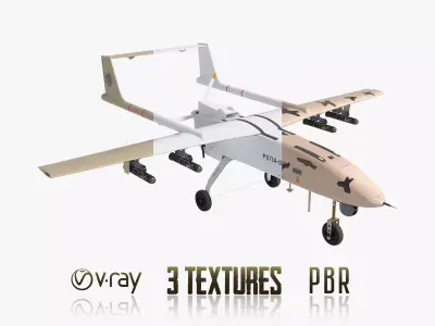 Fighter Drone P071A-020  Low High Poly High-Precision Low-poly 3D model