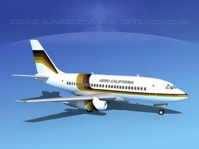 Boeing 737-100 Aero California 3D model