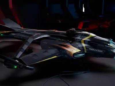 Realistic Space Superiority Fighter Low-poly 3D model