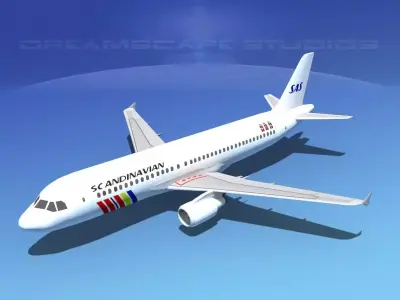 Airbus A320 LP SAS Low-poly 3D model