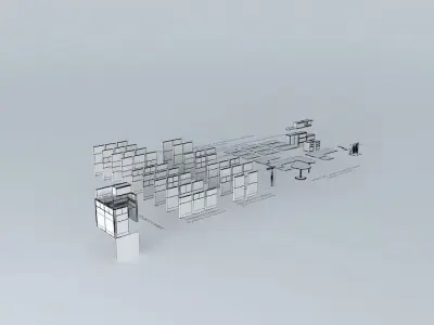 OFFICE WORKSTATION DYNAMIC COMPONENTS Free 3D model