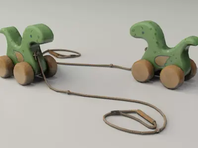 Children Toy Dinosaur Low-poly 3D model