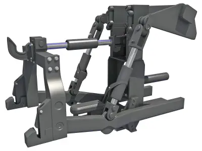 Bucket excavator with 3D model