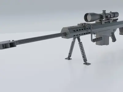 Sniper Rifle - Barrett M82A1 3D model