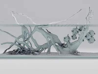 Aquarium Hardscape 3D model
