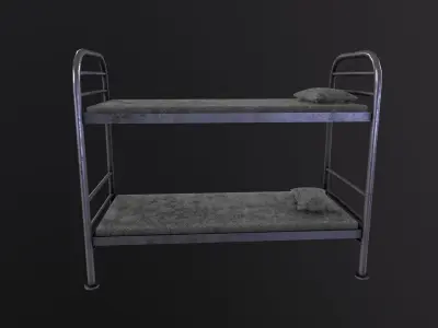 Military Bed 3D Model Low-poly 3D model