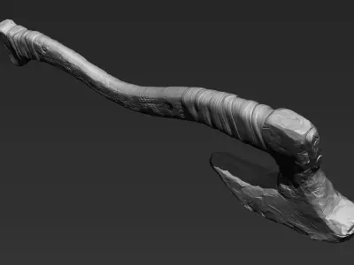 Zbrush Battle Axe 01 3D model