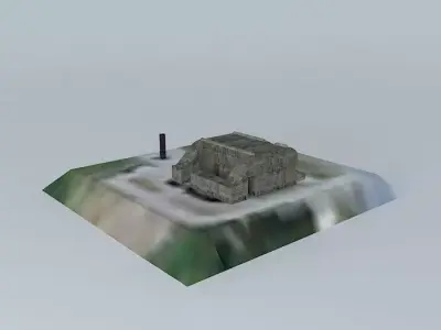 Defensive Bunker R667 Les Moulins Free 3D model
