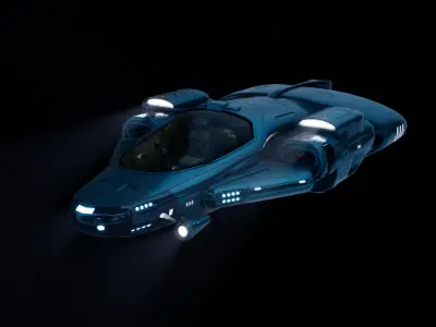 Sci-Fi Submarine  3D model