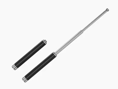Telescopic baton metal 3D model