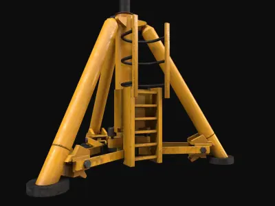 Aircraft Jack PBR Low-poly 3D model