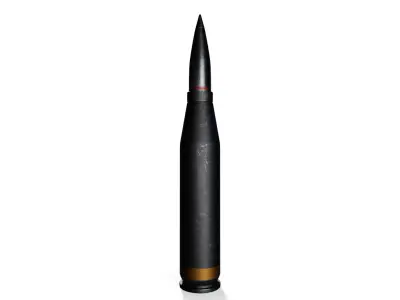 Sci-Fi 50 Caliber Bullet 02 - PBR Game Ready Low-poly 3D model