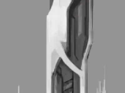 sci-fi military buildings 3D print model