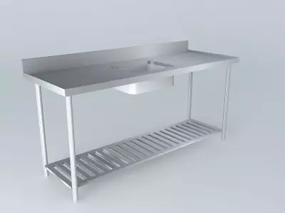 Kit212 Bancada Inox Cuba V2 por Alex Marques Free 3D model
