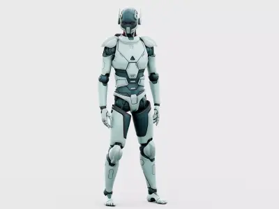 CYBORGTOPIA B-18  Rigged for Unreal Engine - Unity - MIXAMO 3D model