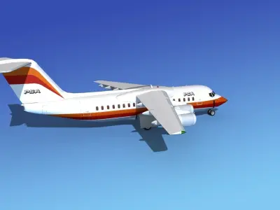 BAe 146-200 PSA 3D model
