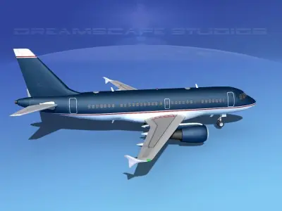 Airbus A319 Corporate 2 3D model