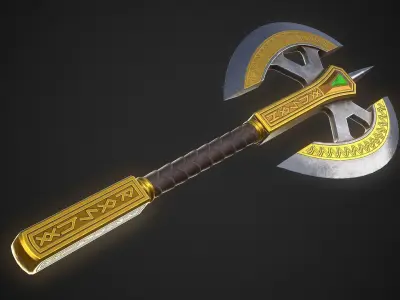 Fantasy Axe 04B Low-poly 3D model