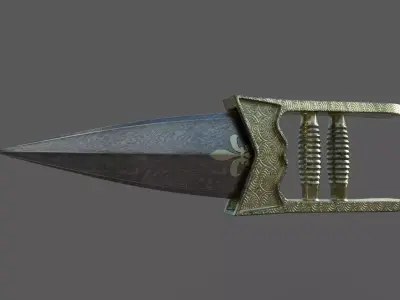 katar belt buckle 3D model