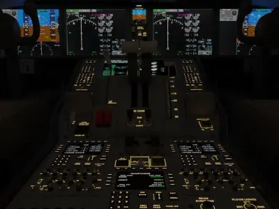 Boeing 787 Cockpit  - Flightdeck 3D model