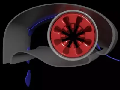 Modular Bladeless Thrust Chamber 02 - Concept 3D model